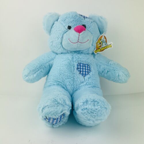 Teddy Mountain Baby Blue Patches Heart Patch Bear Stuffable Plush 40cm