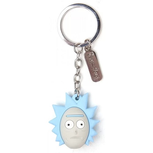 Rick & Morty Ricks Face 3D Rubber Keychain