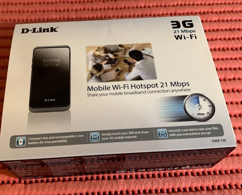 D Link Portable HSPA Mobile Router 3G connection
