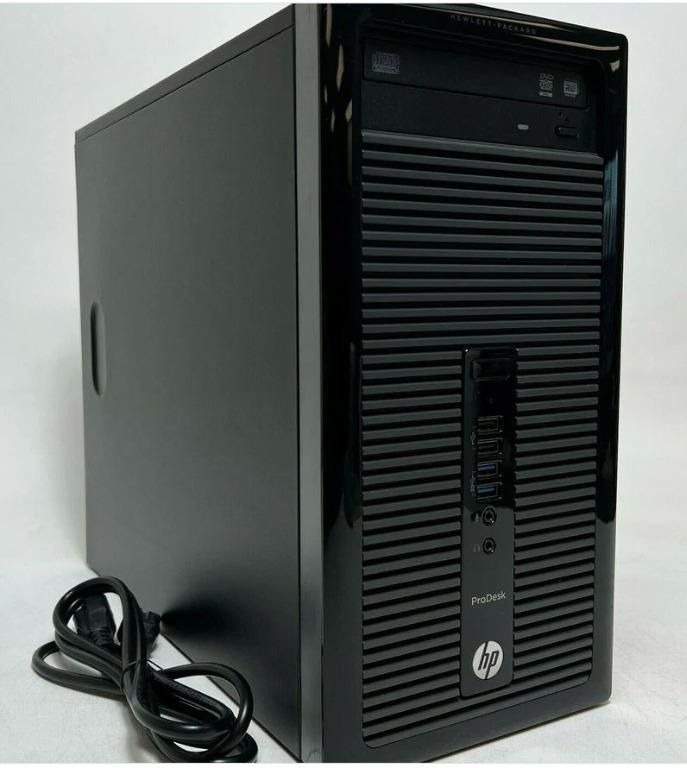 Hp ProDesk 400 G1 MT Desktop Mini Tower Used A i57500 3.4 Ghz 4GB Memory Win10 Pro 500GB HDD HD Graphics