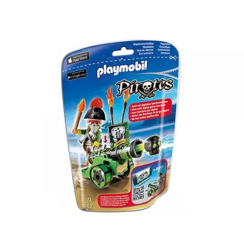 Playmobil Green Cannon With Pirate Captain 6162