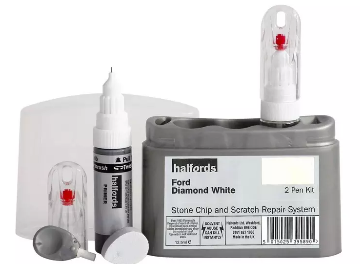 Halfords scratch chip repair for Ford Diamond White 395897