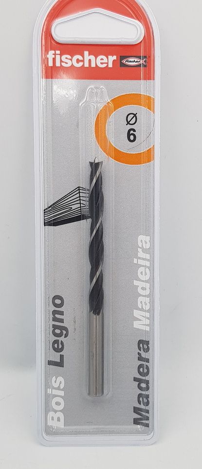 Fischer Wood Drill Bit 6mm x 90mm