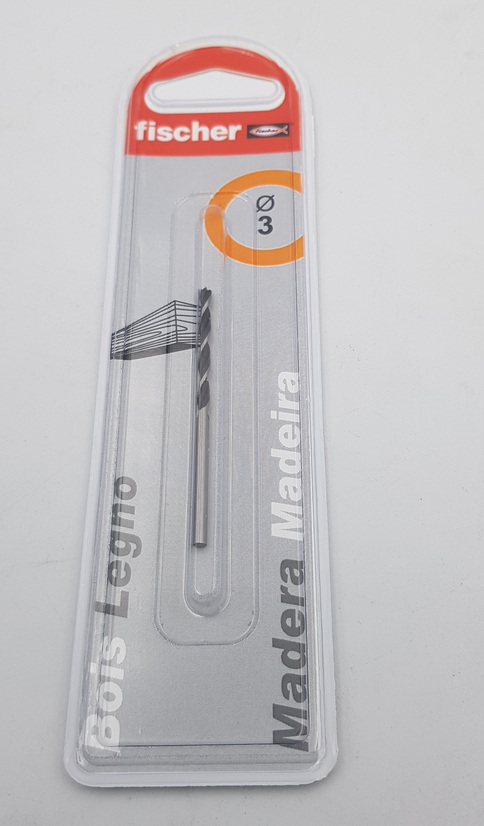 Fischer Wood Drill Bit 3mm x 60mm