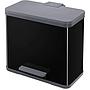 Hailo 3 Bins Garbage Bin Κάλαθος Σκουπιδιών Stainless Steel Black 27L